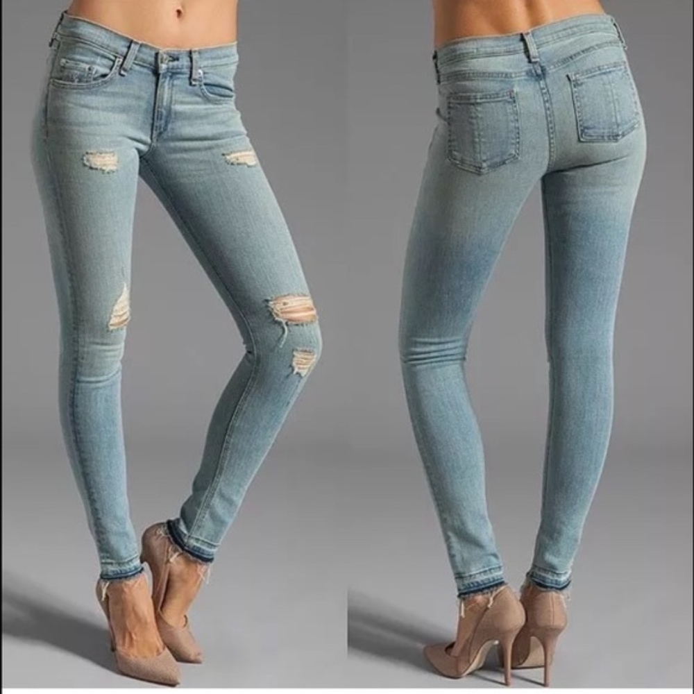 RAG & BONE 26 / 25 skinny bromerly jeans ripped